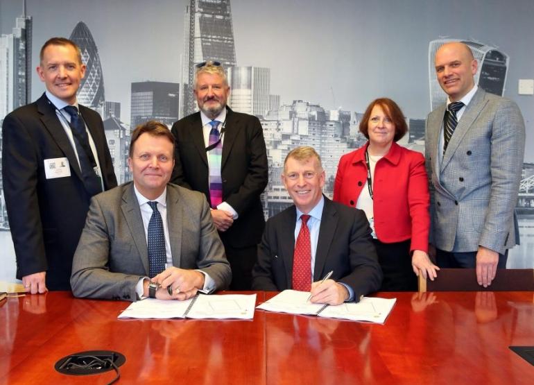 2019 Directors, Jim, Mary & Peter signing Carbon 12 contract 